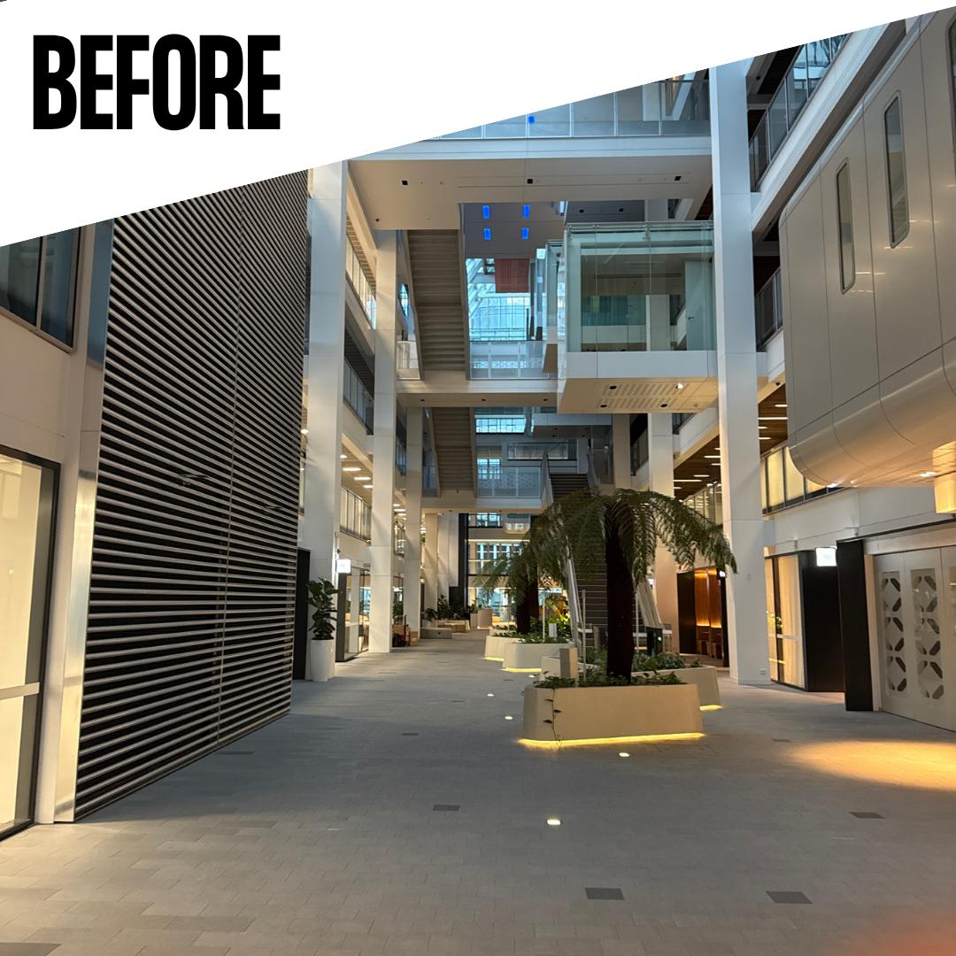 Lobby walkway before the upgrade